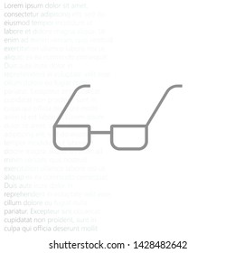 Vector Glasses Icon . Lorem Ipsum Illustration design