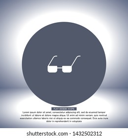 Vector Glasses Icon . Lorem Ipsum Illustration design