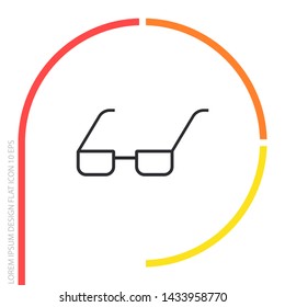 Vector Glasses Icon . Lorem Ipsum Illustration design