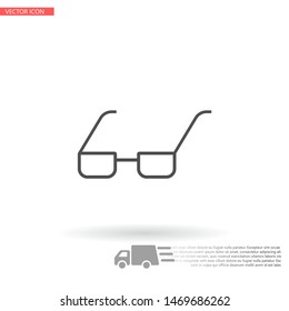 Vector Glasses Icon . Lorem Ipsum Illustration design