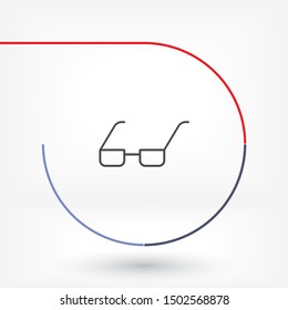 Vector Glasses Icon . Lorem Ipsum Illustration design