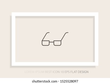 Vector Glasses Icon . Lorem Ipsum Illustration design