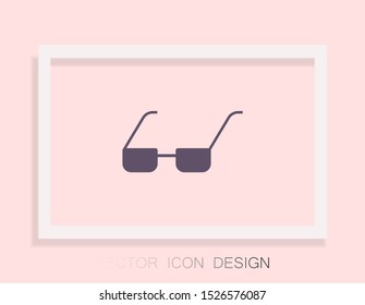 Vector Glasses Icon . Lorem Ipsum Illustration design