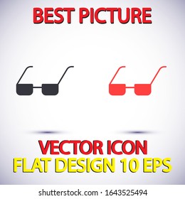 Vector Glasses Icon . Lorem Ipsum Illustration design
