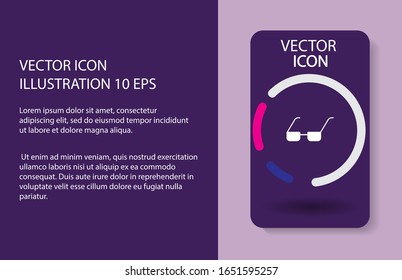 Icono Vector Glasses . Diseño de ilustración de Lorem Ipsum