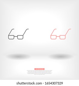 Vector Glasses Icon . Lorem Ipsum Illustration design