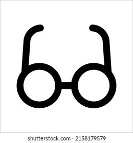 Icono de lentes vectoriales, en fondo blanco, eps 10.