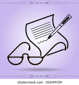 Vector Glasses Icon Symbol