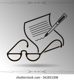 Vector Glasses Icon Symbol