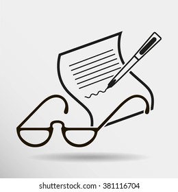 Vector Glasses Icon Symbol