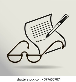 Vector Glasses Icon Symbol