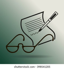 Vector Glasses Icon Symbol