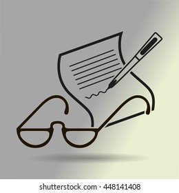 Vector Glasses Icon Symbol