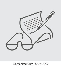 Vector Glasses Icon Symbol