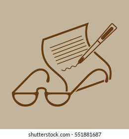 Vector Glasses Icon Symbol