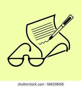Vector Glasses Icon Symbol