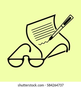 Vector Glasses Icon Symbol