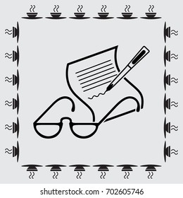 Vector Glasses Icon Symbol