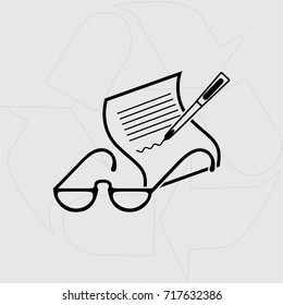 Vector Glasses Icon Symbol