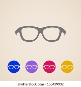 vector glasses icons