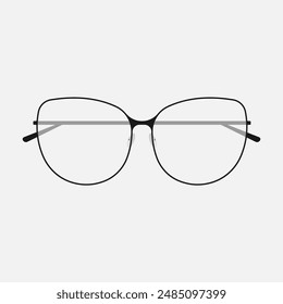 Vector glasses isolated on white background. Glasses silhouette.