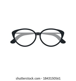 Vector Glasses on White background.