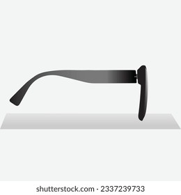 Vector Glasses side view in black color