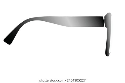 Vector Glasses side view in black color