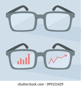 Vector glasses success business