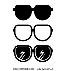 vector of glasses with various simple shapes, this vector is good for logos and icons