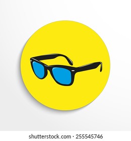 Vector glasses web 3d icon.