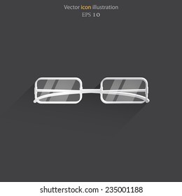 Vector glasses web flat icon. Eps 10.