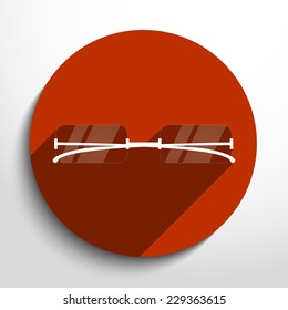 Vector glasses web icon. Eps 10. 