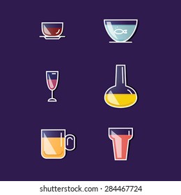 vector glassware