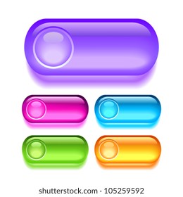 Vector glassy buttons collection, eps10 illustration