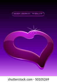 Vector Glassy Heart