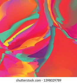 Vector glitch background. Abstract  color background with  trendy gradients.