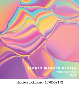 Vector glitch background. Abstract color background with trendy gradients. 