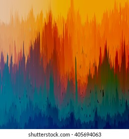Vector glitch background. Digital image data distortion. Corrupted image vector file. Colorful abstract background for your designs. Chaos aesthetics of signal error. Digital decay.