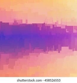 Vector glitch background. Digital image data distortion. Colorful abstract background for your designs. Chaos aesthetics of signal error. Digital decay.