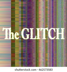 Vector glitch background. Digital image data distortion. Corrupted image vector file. Colorful abstract background for your designs. Chaos aesthetics of signal error. Digital decay.