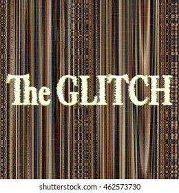 Vector glitch background. Digital image data distortion. Corrupted image vector file. Colorful abstract background for your designs. Chaos aesthetics of signal error. Digital decay.