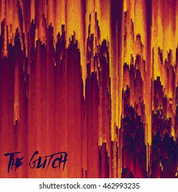 Vector glitch background. Digital image data distortion. Colorful abstract background for your designs. Chaos aesthetics of signal error. Digital decay.