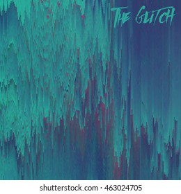 Vector glitch background. Digital image data distortion. Colorful abstract background for your designs. Chaos aesthetics of signal error. Digital decay.