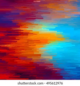 Vector glitch background. Digital image data distortion. Colorful abstract background for your designs. Chaos aesthetics of signal error. Digital decay.