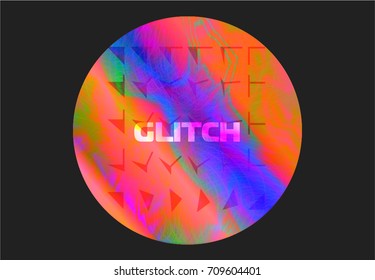 Vector glitch background. Digital image data distortion. Corrupted image vector file. Colorful abstract background. Chaos aesthetics. Signal error. 