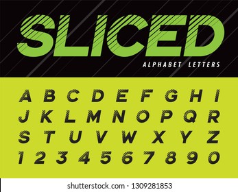 Vector of Glitch Modern Alphabet Letters and numbers, Grunge linear italic stylized fonts, Minimal Letters set for Futuristic, Broken, universal, Branding & Identity