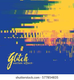 Vector Glitch Signal Error Background In Duotone Colors