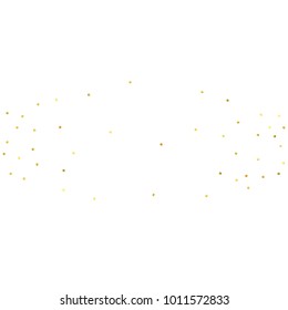 Vector glitter background. Cute small falling golden dots. Sparkle background. Glitter sparkle confetti texture. New year celebration invitation card template with luxury stardust. Gold chridtmas card