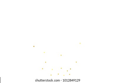 Vector glitter background. Cute small falling golden dots. Sparkle background. Glitter sparkle confetti texture. New year celebration invitation card template with luxury stardust. Gold chridtmas card